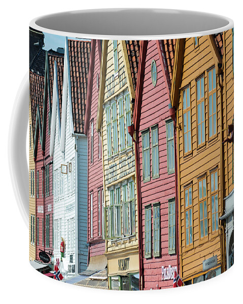 Bergen Coffee Mug featuring the photograph Tyske Bryggen, Bergen by Andrew Michael