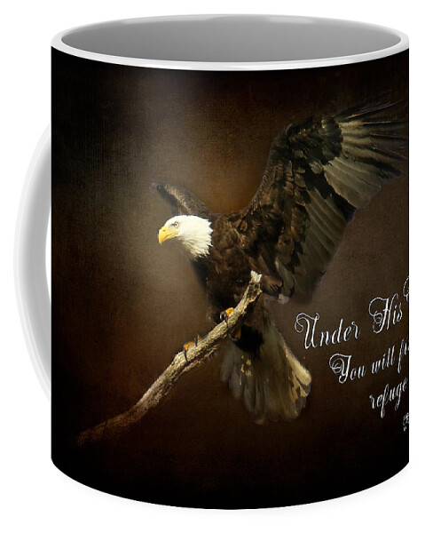 Scripture Coffee Mug featuring the photograph Under His Wings by Eleanor Abramson