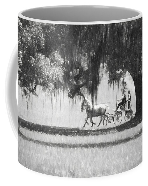 Horses Coffee Mug featuring the photograph Under The Oaks by Alice Gipson