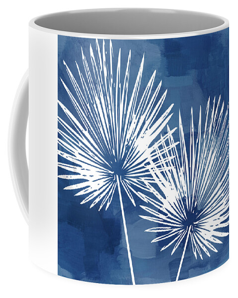 Tropical Coffee Mug featuring the mixed media Under The Palms- Art by Linda Woods by Linda Woods