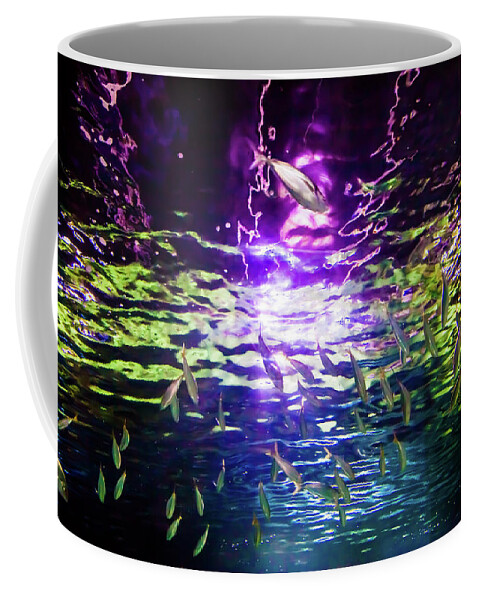 Under Water Coffee Mug featuring the photograph Under The Rainbow by Az Jackson