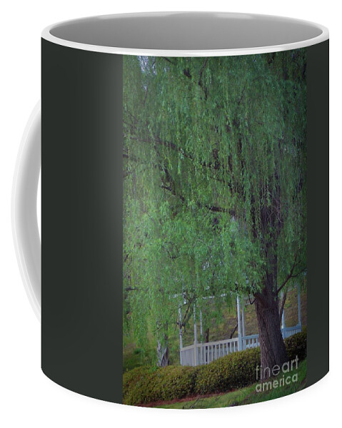 Scenic Coffee Mug featuring the photograph Under The Willow by Skip Willits