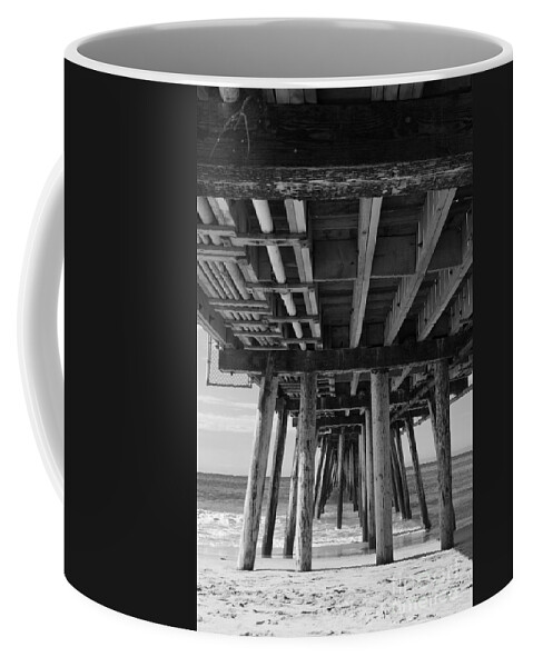 Imperial Beach Coffee Mug featuring the photograph Underneath Imperial Beach Pier by Ana V Ramirez