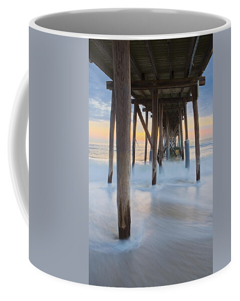 Pier Coffee Mug featuring the photograph Underneath The Pier At The Jersey Shore by Susan Candelario