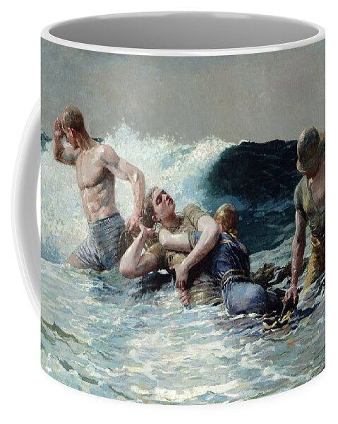 Undertow Coffee Mug featuring the painting Undertow by Winslow Homer