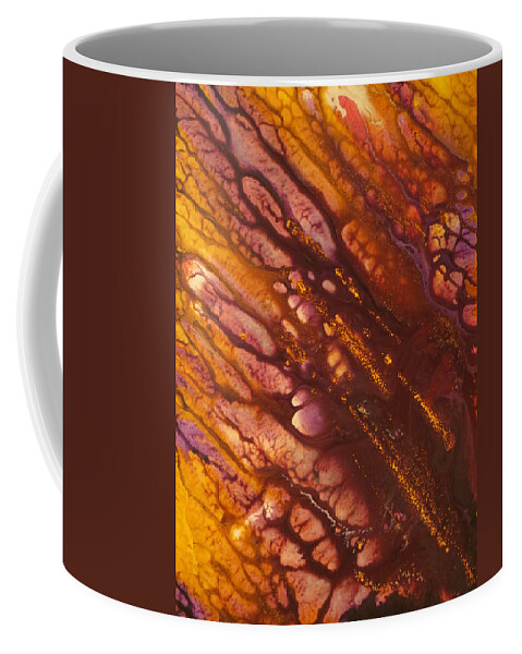 Abstract Coffee Mug featuring the painting Undeviating by Soraya Silvestri