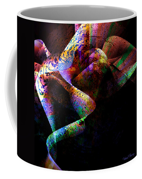 Abstract Coffee Mug featuring the digital art Unfolding by Barbara Berney