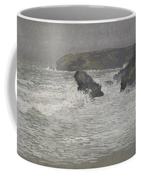 Coastal Scene Coffee Mug featuring the painting United Kingdom by Walter Crane