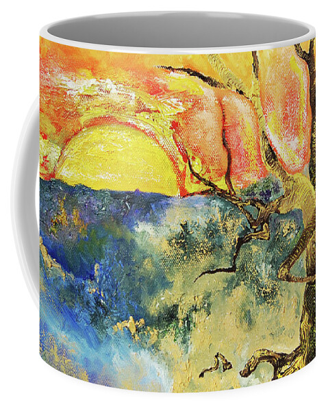 Fantasy Landscape Coffee Mug featuring the painting Unstoppable by Anitra Handley-Boyt