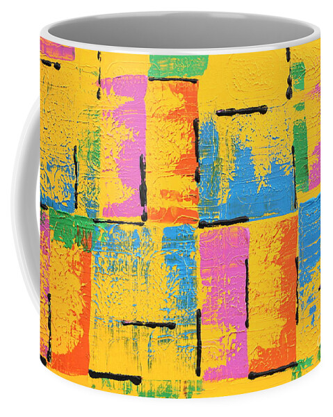 Abstract Coffee Mug featuring the painting Amusement by Jimmy Clark