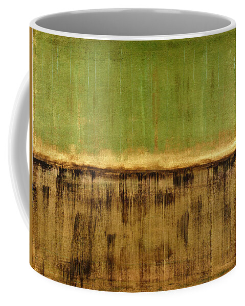 Green Coffee Mug featuring the painting Untitled No. 12 by Julie Niemela