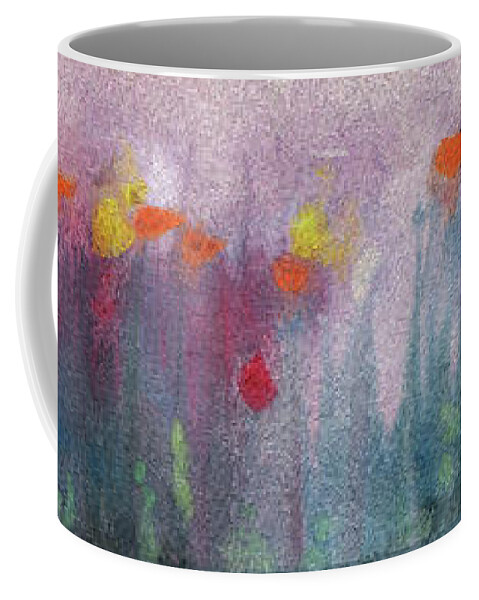 Tulips Coffee Mug featuring the painting April Showers by R Kyllo