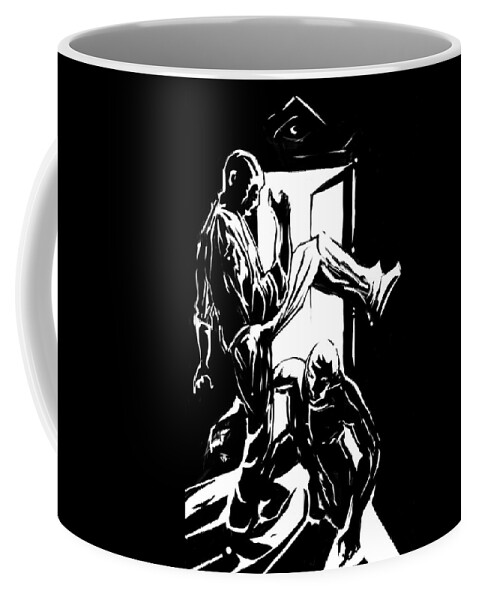 High Contrast Coffee Mug featuring the painting Untitled Tao by John Gholson