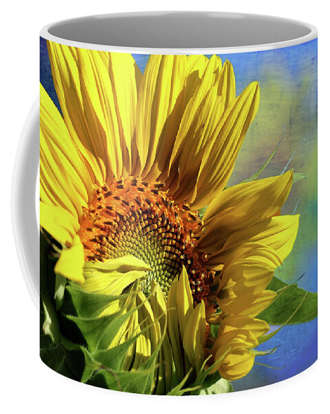 Sunflower Coffee Mug featuring the photograph Unveiling by Vanessa Thomas