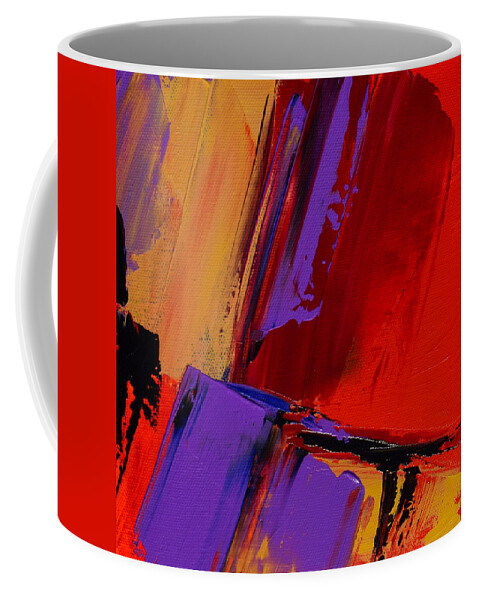 Abstract Coffee Mug featuring the painting Up and Down - Art by Elise Palmigiani by Elise Palmigiani