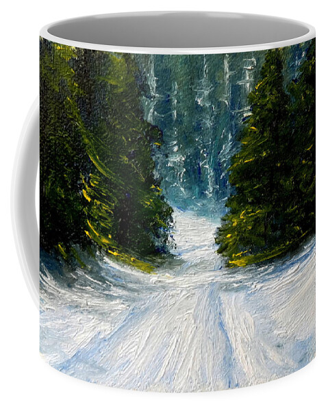 Winter Coffee Mug featuring the painting Up Country Snow by Fred Wilson