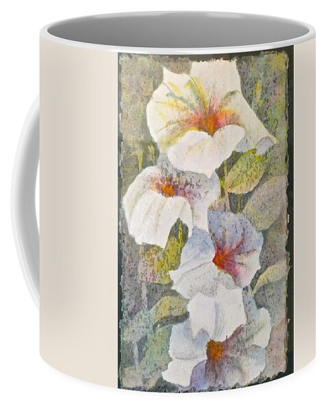 Watercolor Coffee Mug featuring the painting Up They Grow by Carolyn Rosenberger