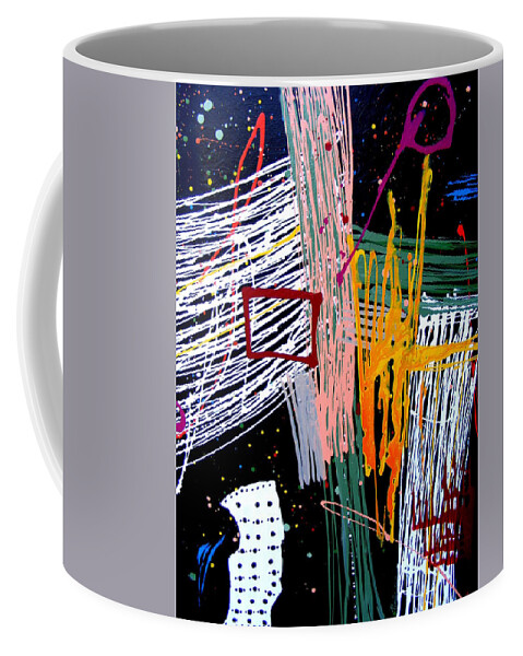 Abstract Coffee Mug featuring the painting Uptown Downtown by Pearlie Taylor