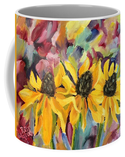 Sunflowers Coffee Mug featuring the painting Upward to the Heavens by Patsy Walton