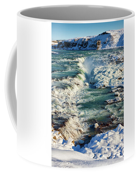 Urridafoss Coffee Mug featuring the photograph Urridafoss waterfall Iceland by Matthias Hauser