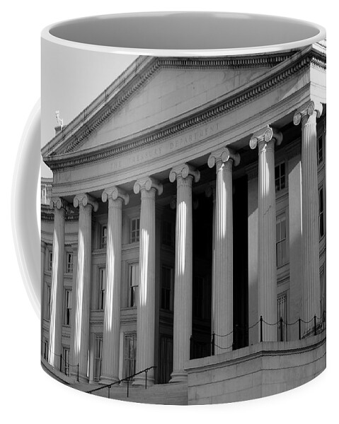 Treasury Coffee Mug featuring the photograph US Treasury Building by Valentino Visentini