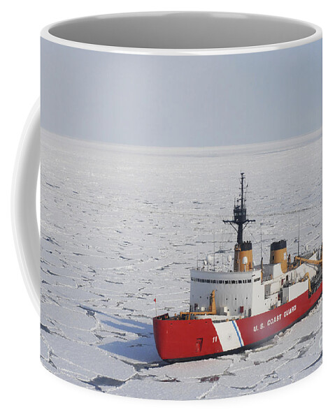 Uscgc Polar Sea Coffee Mug featuring the photograph Uscgc Polar Sea Conducts A Research by Stocktrek Images