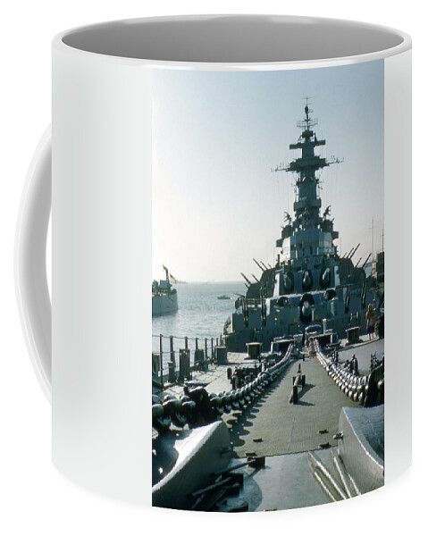 Uss Coffee Mug featuring the photograph USS Missouri Battleship by Marilyn Hunt
