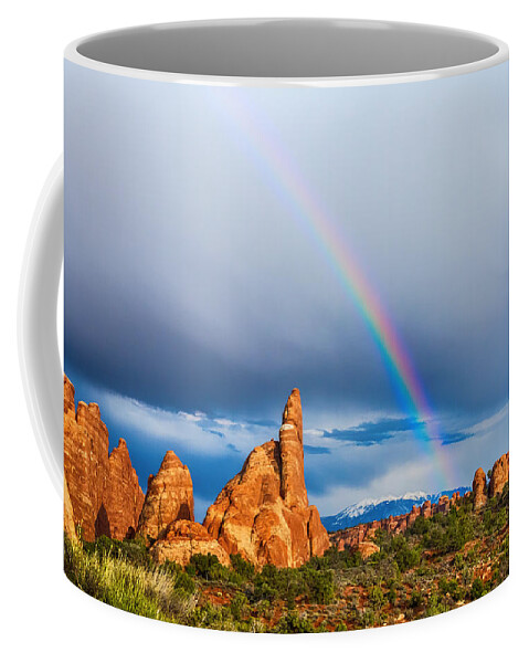 Rainbow Coffee Mug featuring the photograph Utah Rainbow by James BO Insogna