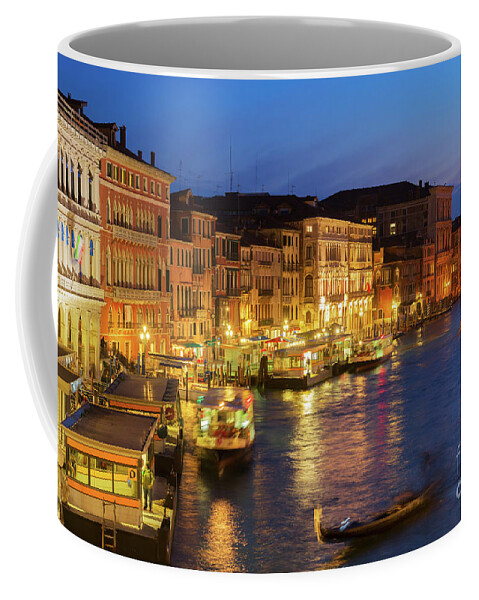 Venezia Coffee Mug featuring the photograph Venice at Night by Anastasy Yarmolovich