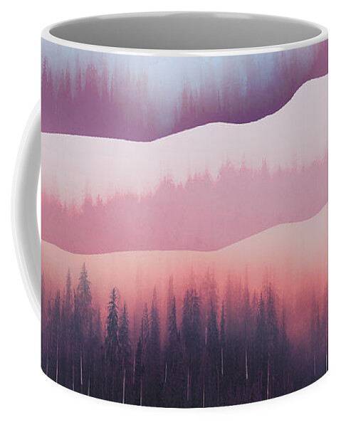 Valentine Coffee Mug featuring the digital art Valentine Forest by Spacefrog Designs