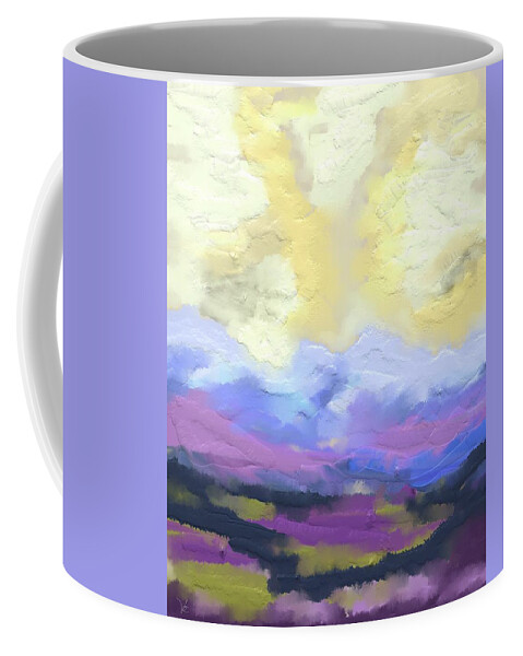 Victor Shelley Coffee Mug featuring the painting Valley Edge by Victor Shelley