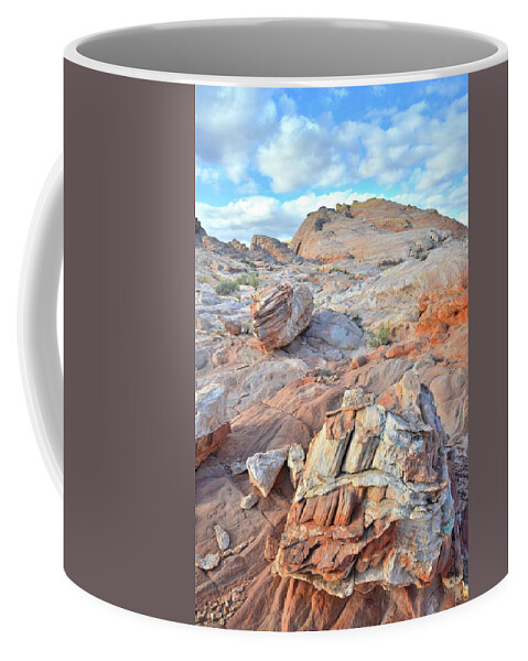 Valley Of Fire State Park Coffee Mug featuring the photograph Valley of Fire Boulders by Ray Mathis