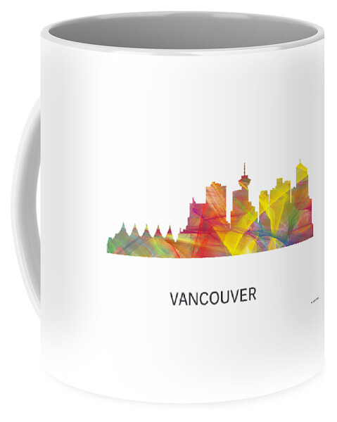 Vancouver B.c. Skyline Coffee Mug featuring the digital art Vancouver B.C. Skyline by Marlene Watson