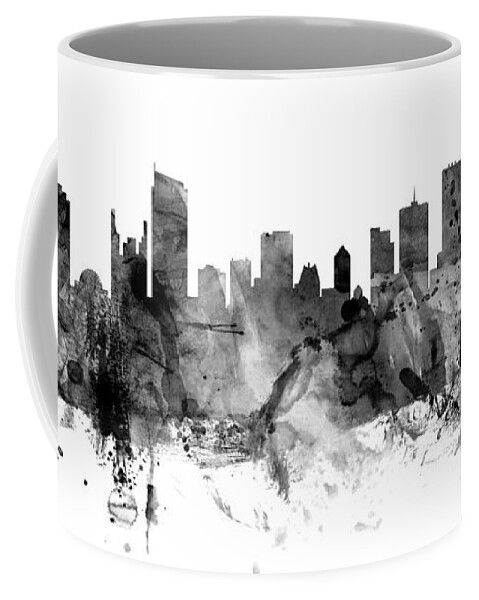 Vancouver Coffee Mug featuring the digital art Vancouver Canada Skyline Panoramic by Michael Tompsett