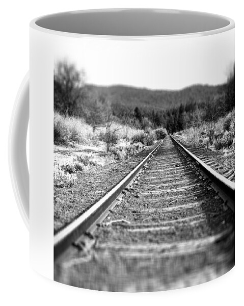 Railroad Coffee Mug featuring the photograph Vanishing Point by JoAnn Lense