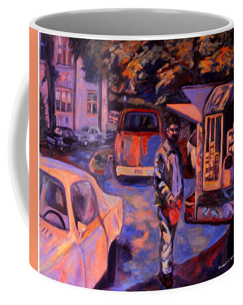 Vendor Coffee Mug featuring the painting Vendor by Kendall Kessler