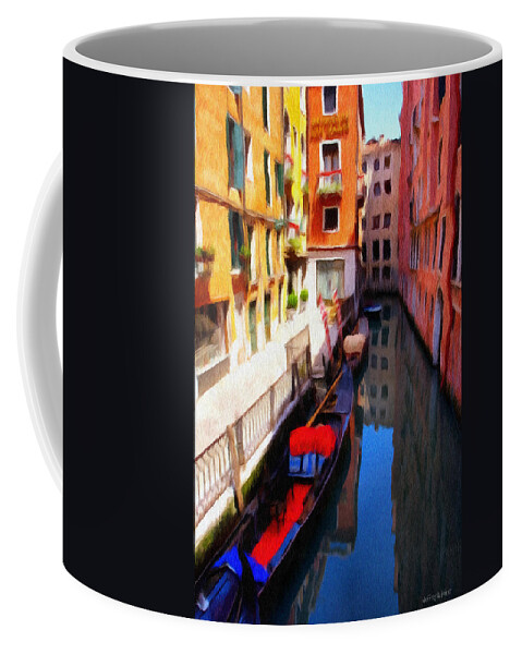 Venice Coffee Mug featuring the painting Venetian Canal by Jeffrey Kolker