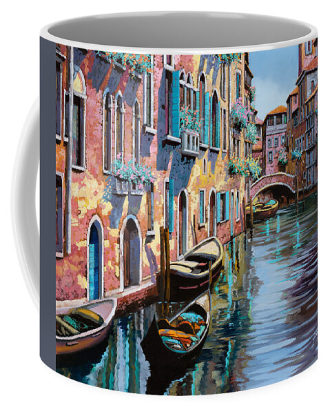 Venice Coffee Mug featuring the painting Venezia Tutta Rosa by Guido Borelli
