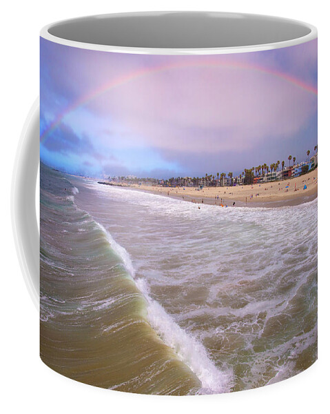 Venice Beach Coffee Mug featuring the photograph Venice Beach Rainbow by Lynn Bauer