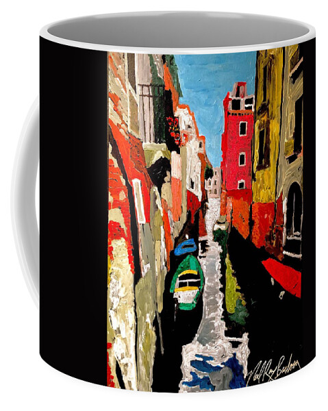 Water Scape Coffee Mug featuring the painting Venice Italy by Neal Barbosa