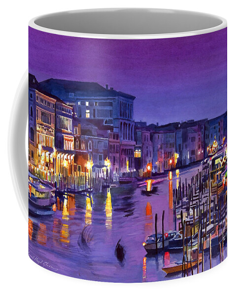 Nights Coffee Mug featuring the painting Venice Nights by David Lloyd Glover