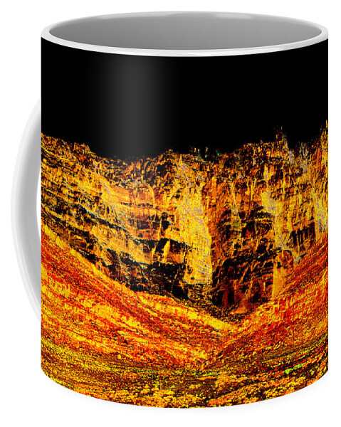 Navajo Nation Coffee Mug featuring the digital art Vermillion Cliffs on Navajo Nation by Joe Hoover
