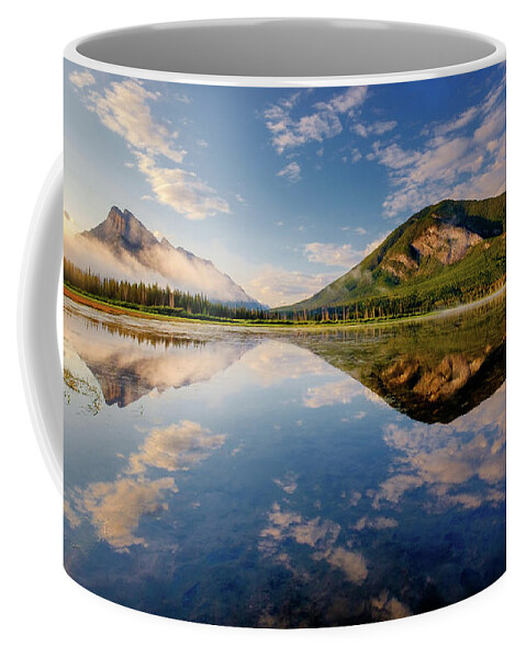 Alberta Coffee Mug featuring the photograph Vermilion Reflections by Neil Shapiro