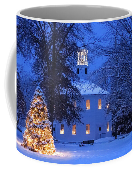 #jefffolger Coffee Mug featuring the photograph Vermont Church at Christmas by Jeff Folger
