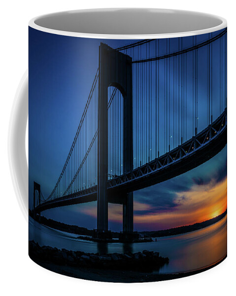 Verrazano Coffee Mug featuring the photograph Verrazano Sunset by Chris Lord