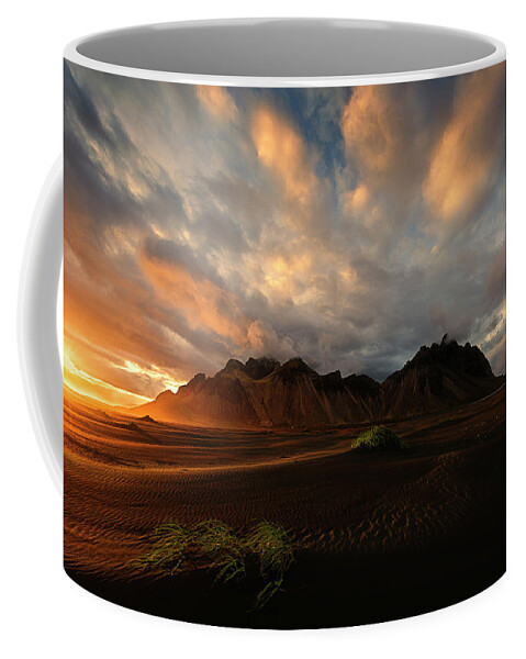 Iceland Coffee Mug featuring the photograph Vestrahorn by Dominique Dubied