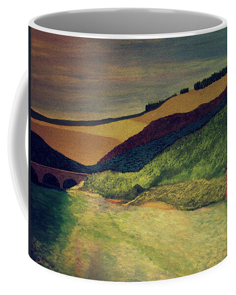 France Coffee Mug featuring the painting Vetheuil at Dawn by Bill OConnor