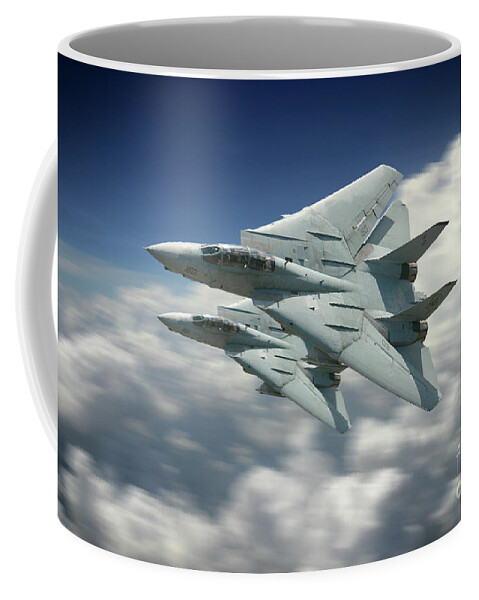 F-14 Tomcat Coffee Mug featuring the digital art VF-101 Grim reapers by Airpower Art