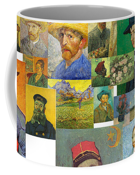 Abstract In The Living Room Coffee Mug featuring the painting Vibrance of van Gogh Mural IIl by David Bridburg