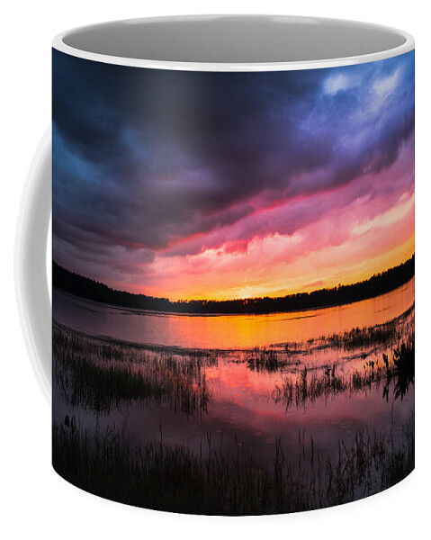 Sunset Coffee Mug featuring the photograph Vibrant by Parker Cunningham